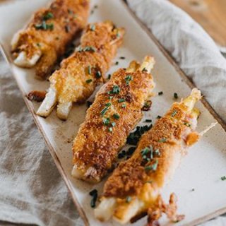 Panierter Spargel