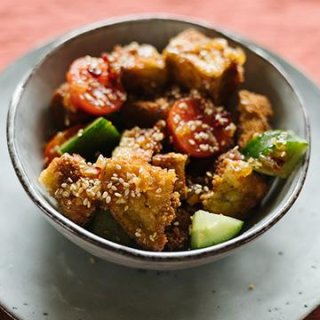 Asiatischer Auberginensalat