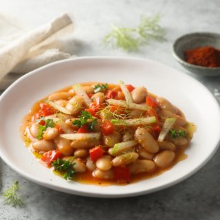 Bohnen-Eintopf mit Paprika & Fenchel