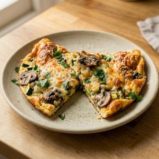 Ofenomelett mit Pilzen, Zucchini & Käse