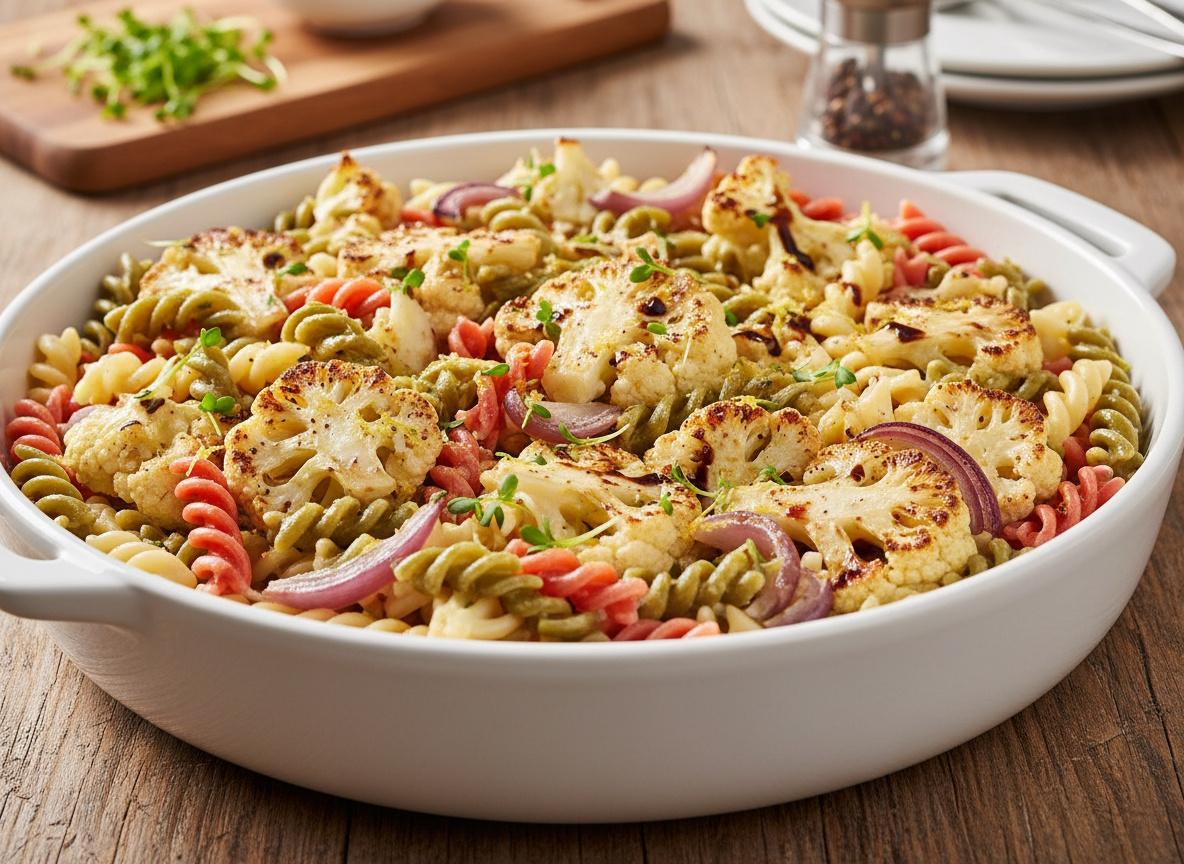 Pasta mit Ofen-Blumenkohl