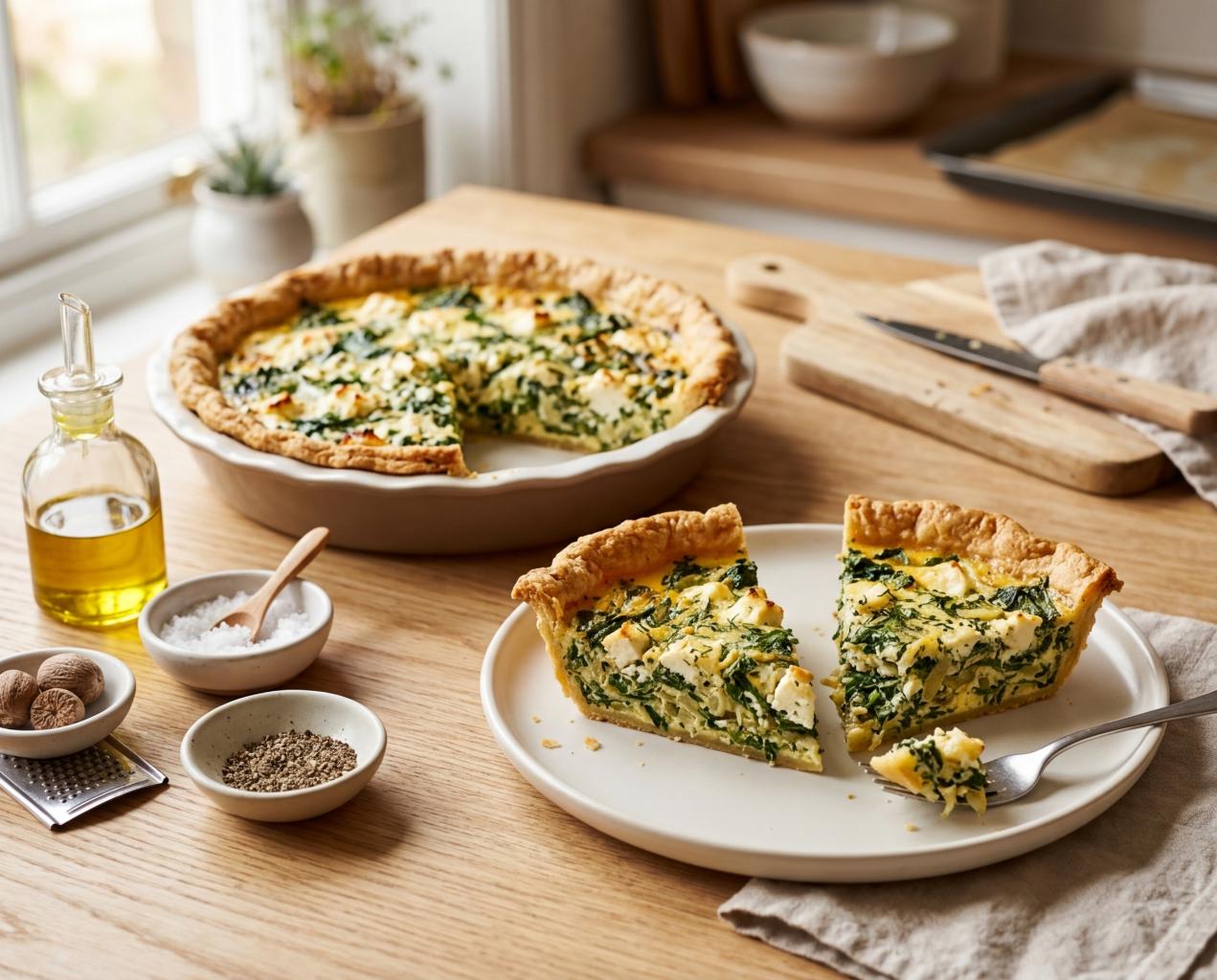 Spinat-Feta-Quiche