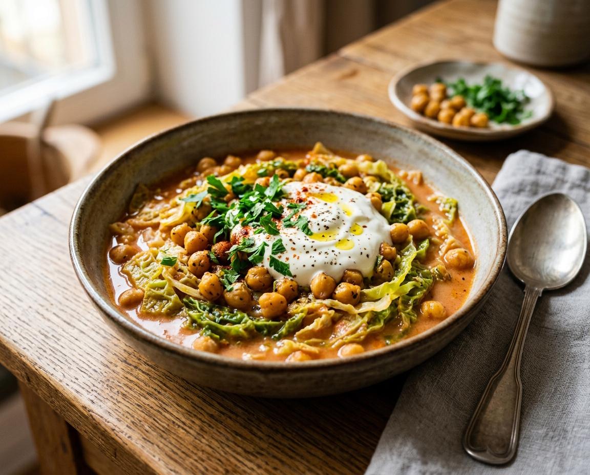 Wirsing mit Kichererbsen