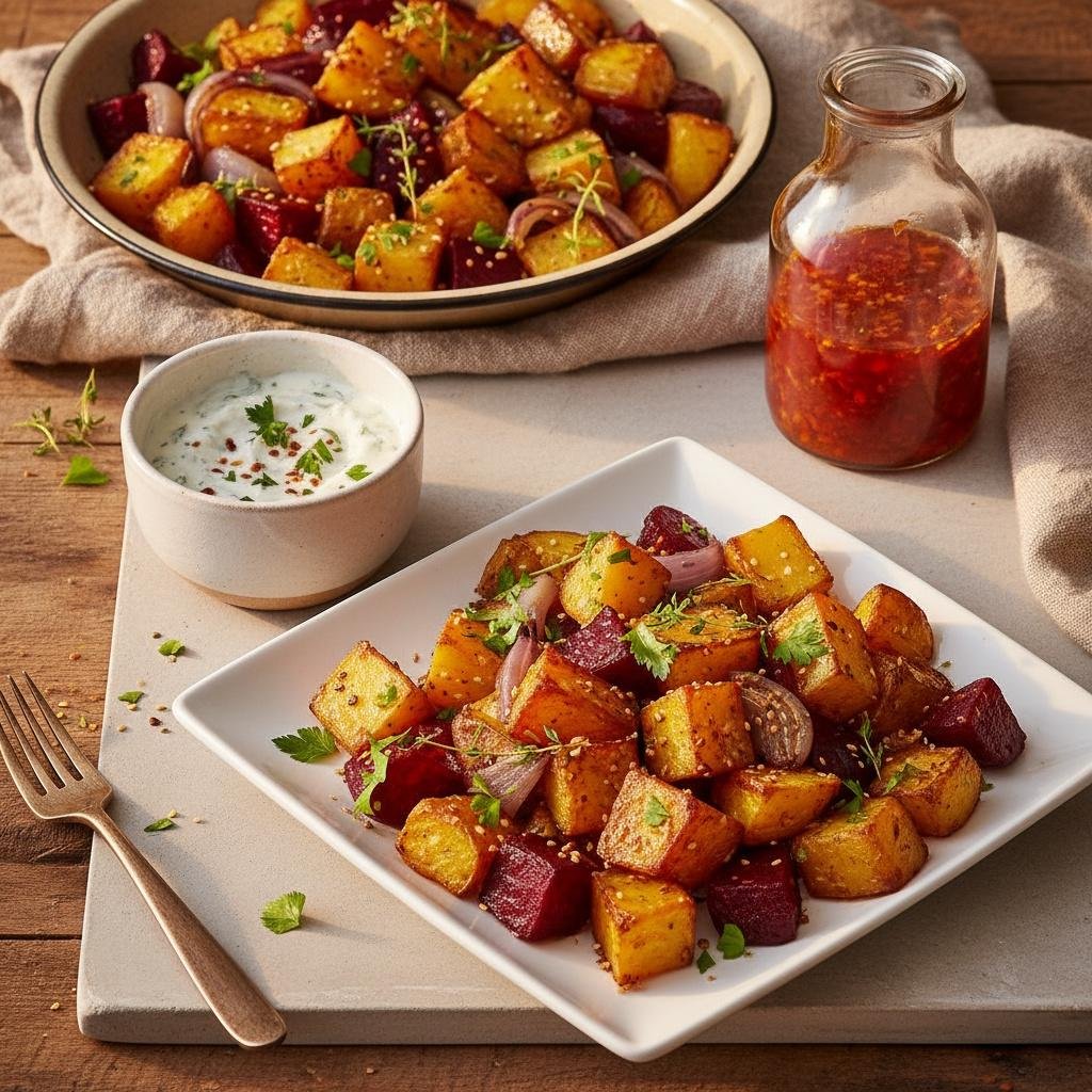 Röstgemüse mit Sesamöl