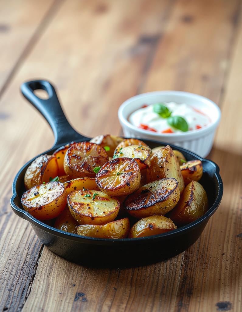 Röstkartoffeln mit Tomaten-Dip