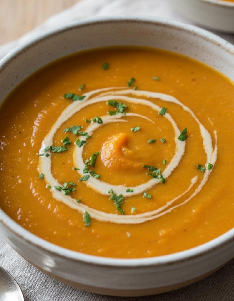 Süßkartoffel-Linsen-Cremesuppe