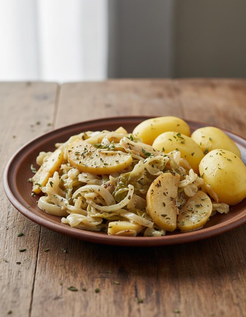 Weißkohl-Apfel-Pfanne