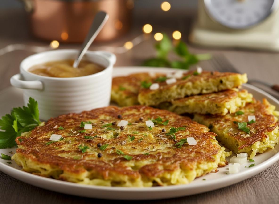 Wirsingrösti mit Apfelmus