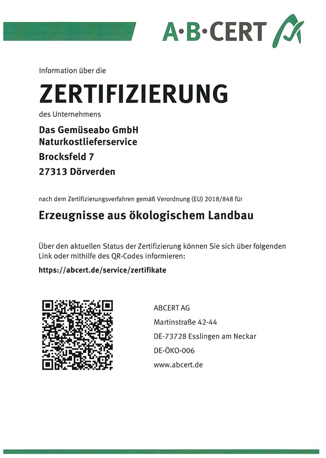 ABCERT Zertifikat