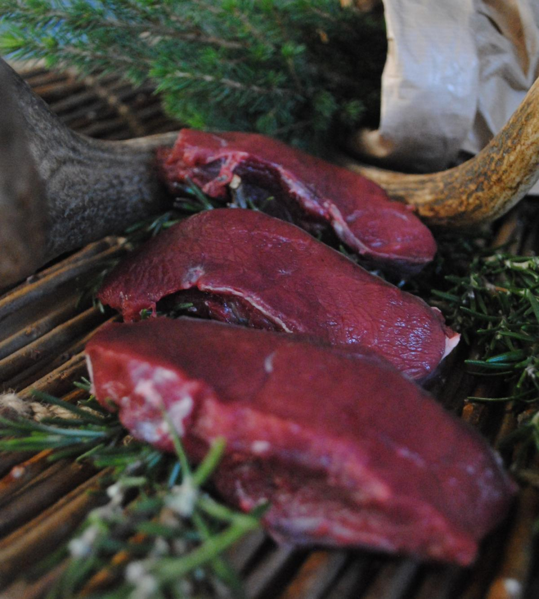 Hirschmedaillons/steak 4 Stück (ca. 400 g)