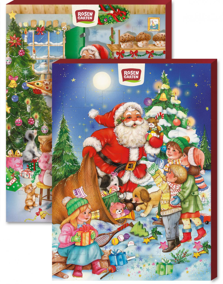 Adventskalender Schokolade Rosengarten