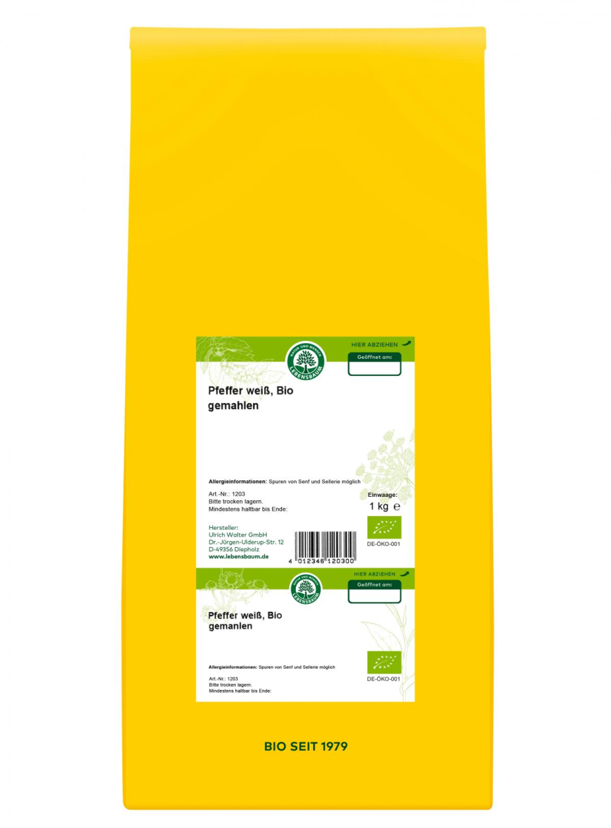 Pfeffer weiß gemahlen (Großgebinde)