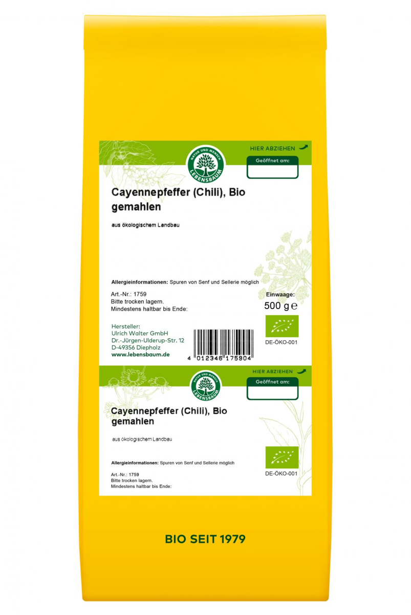 Cayenpfeffer gemahlen (Großgebinde)