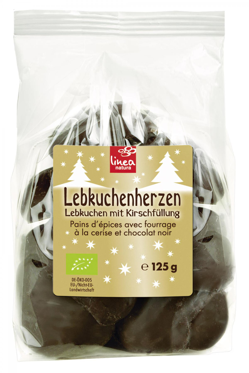 Lebkuchenherzen Zartbitter gefüllt Kirsche