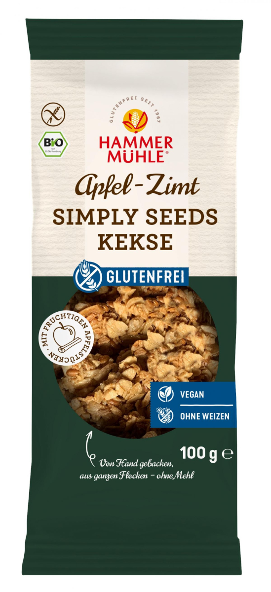 Apfel Zimt Simply Seeds Kekse GF
