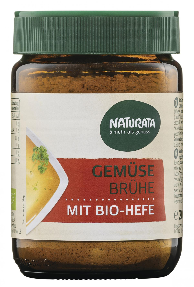 Gemüsebrühe mit Hefe im Glas