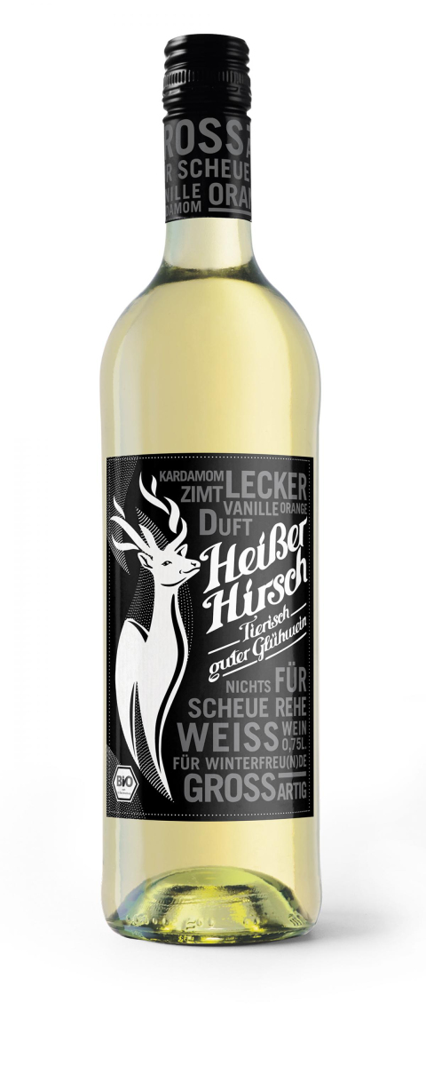 Heißer Hirsch Glühwein, weiß