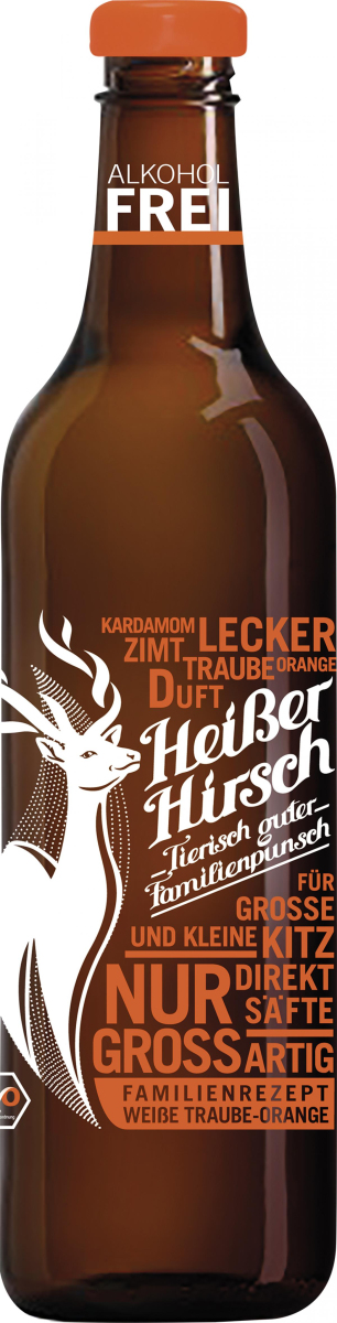 Familienpunsch Heißer Hirsch Traube-Orange