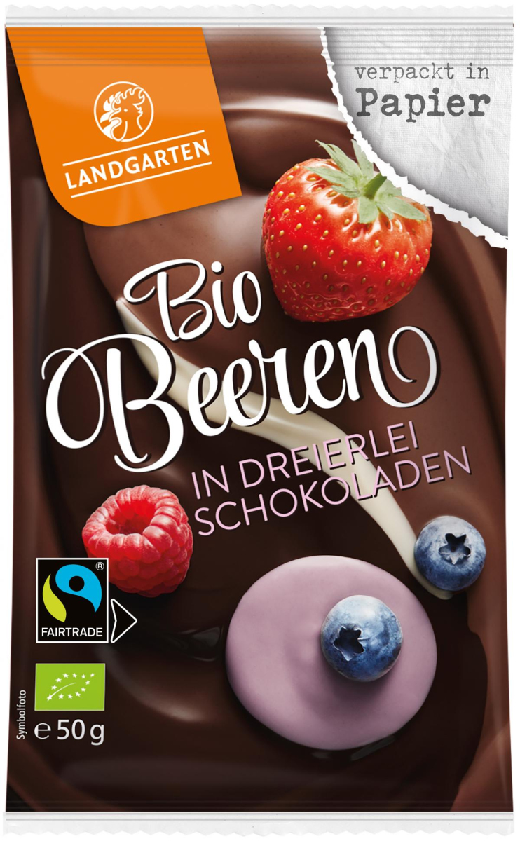 Beeren in dreierlei Schokoladen