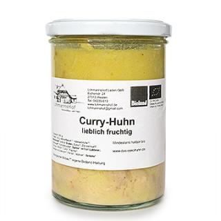 Curry-Huhn, Glas