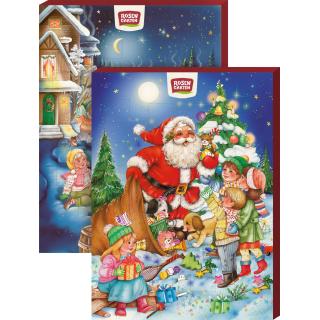 Adventskalender mit Schokoladenmotiven