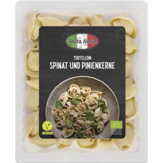 Tortelloni mit Spinat-Pinienkerne, vegan