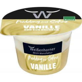 Pudding mit Sahne Vanille