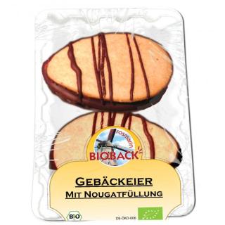 Gebäckeier mit Nougatfüllung
