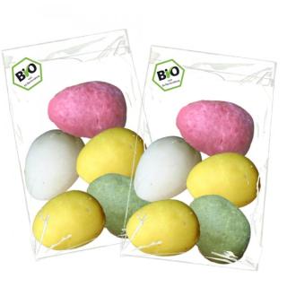 Bunte Nasch-Eier aus Marzipan