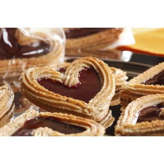 Muttertagsherzen mit Makronenmasse (4 Stück)