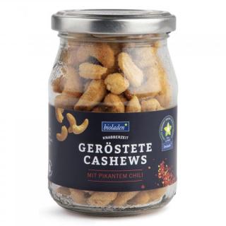 geröstete Cashews mit pikantem Chili im Pfandglas