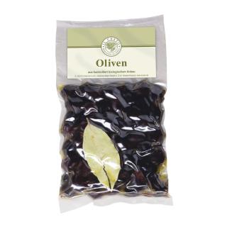 Oliven schwarz getrocknet, mit Stein
