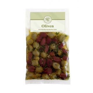 Oliven Mix ohne Stein, mariniert