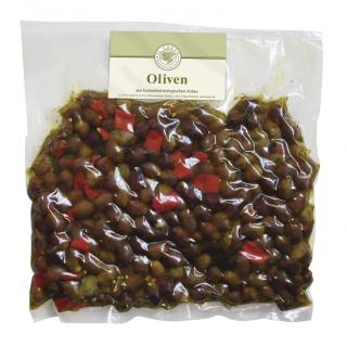 Leccino-Oliven ohne Stein, pikant (Großgebinde)