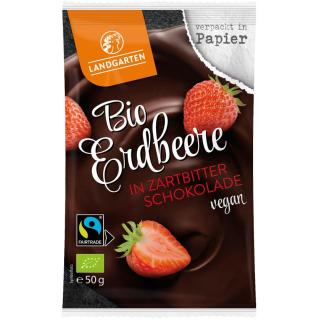 Erdbeere in Zartbitter Schokolade