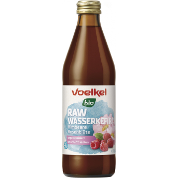 RAW Wasserkefir Himbeere Rosenblüe