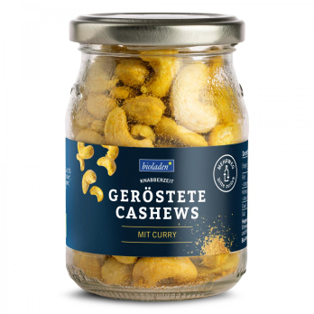 Cashews geröstet Curry im Pfandglas