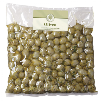 Grüne Oliven ohne Stein, mariniert (Großgebinde)
