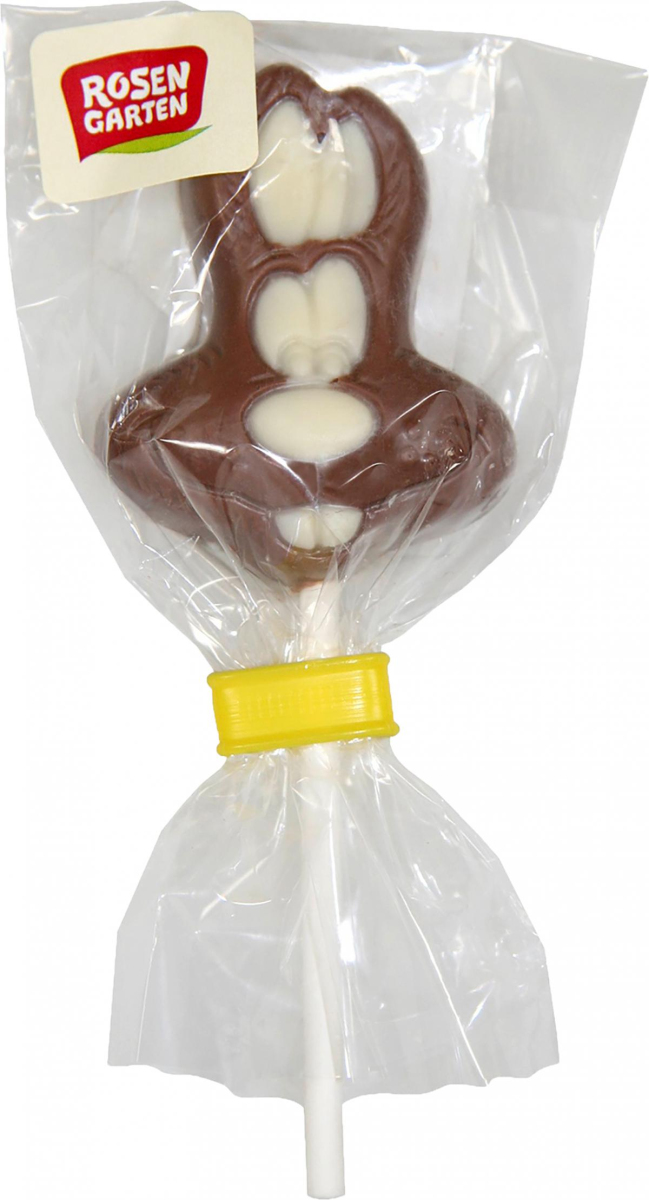 Vollmilch Lolly Hase, geschminkt