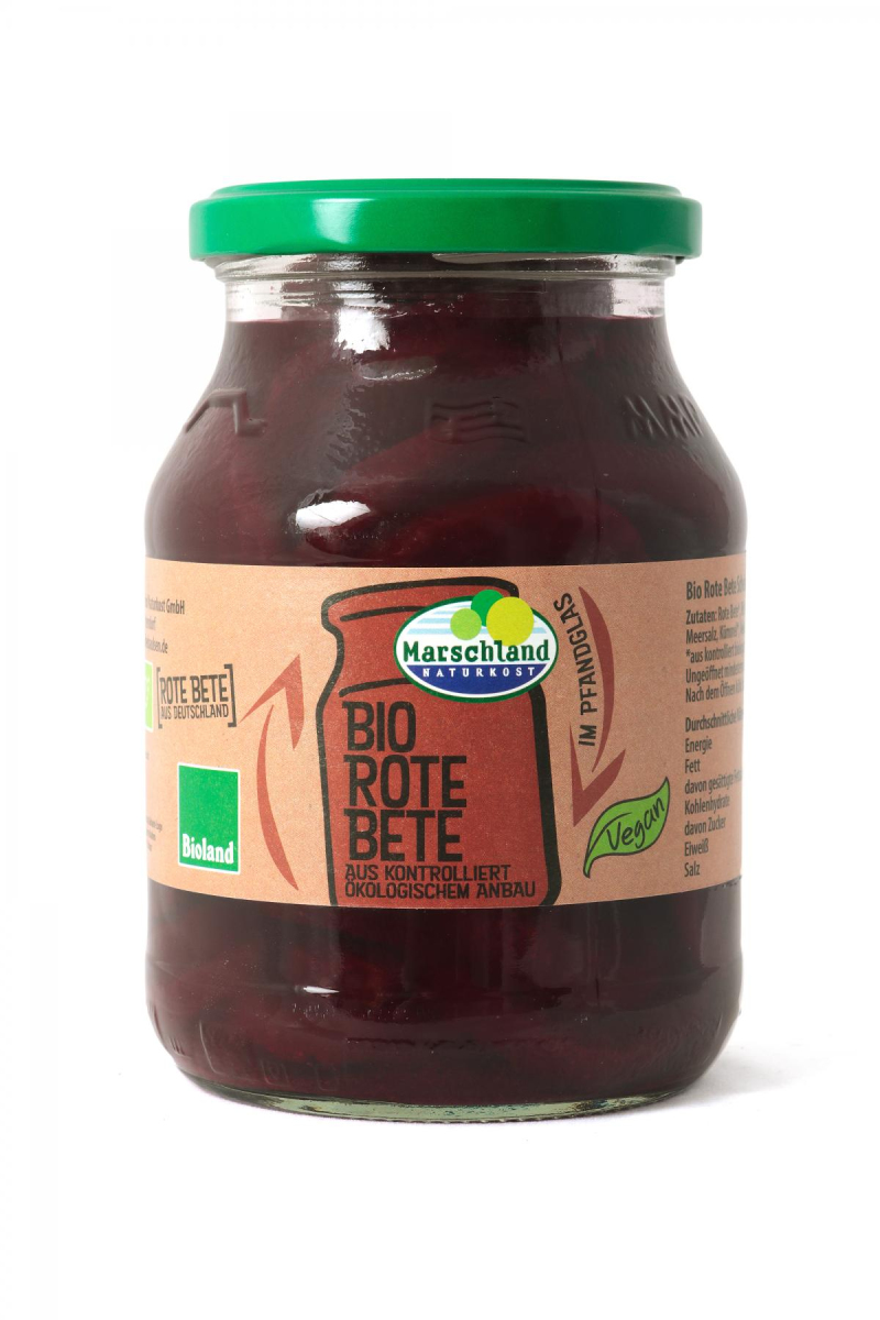 Rote Bete, zubereitet im Pfandglas