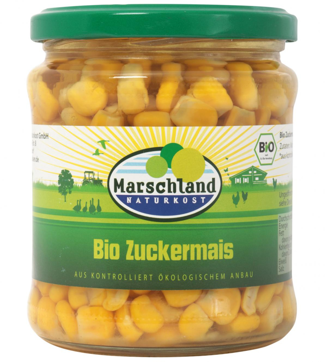 Zuckermais im Glas