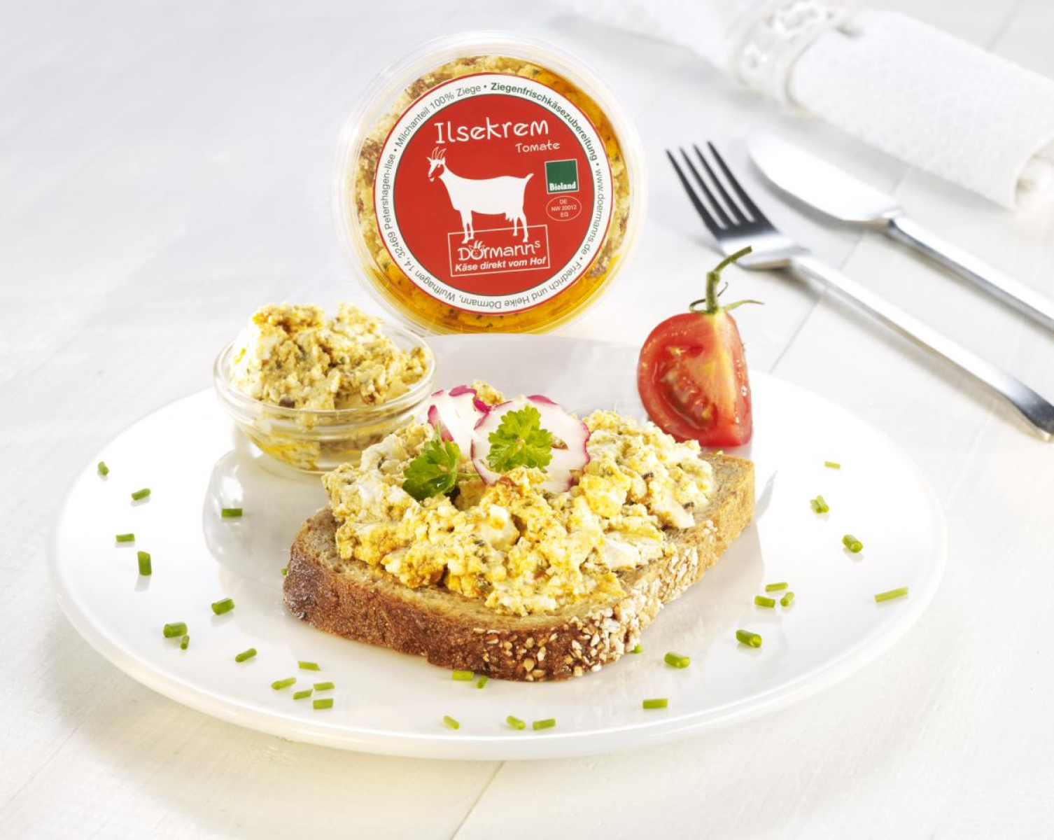 Ilsekrem Ziegenfrischkäse Tomate
