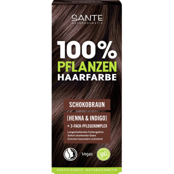 Pflanzen Haarfarbe Pulver 02 Schokobraun