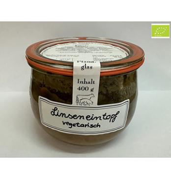 Linseneintopf vegetarisch im Weck-Glas